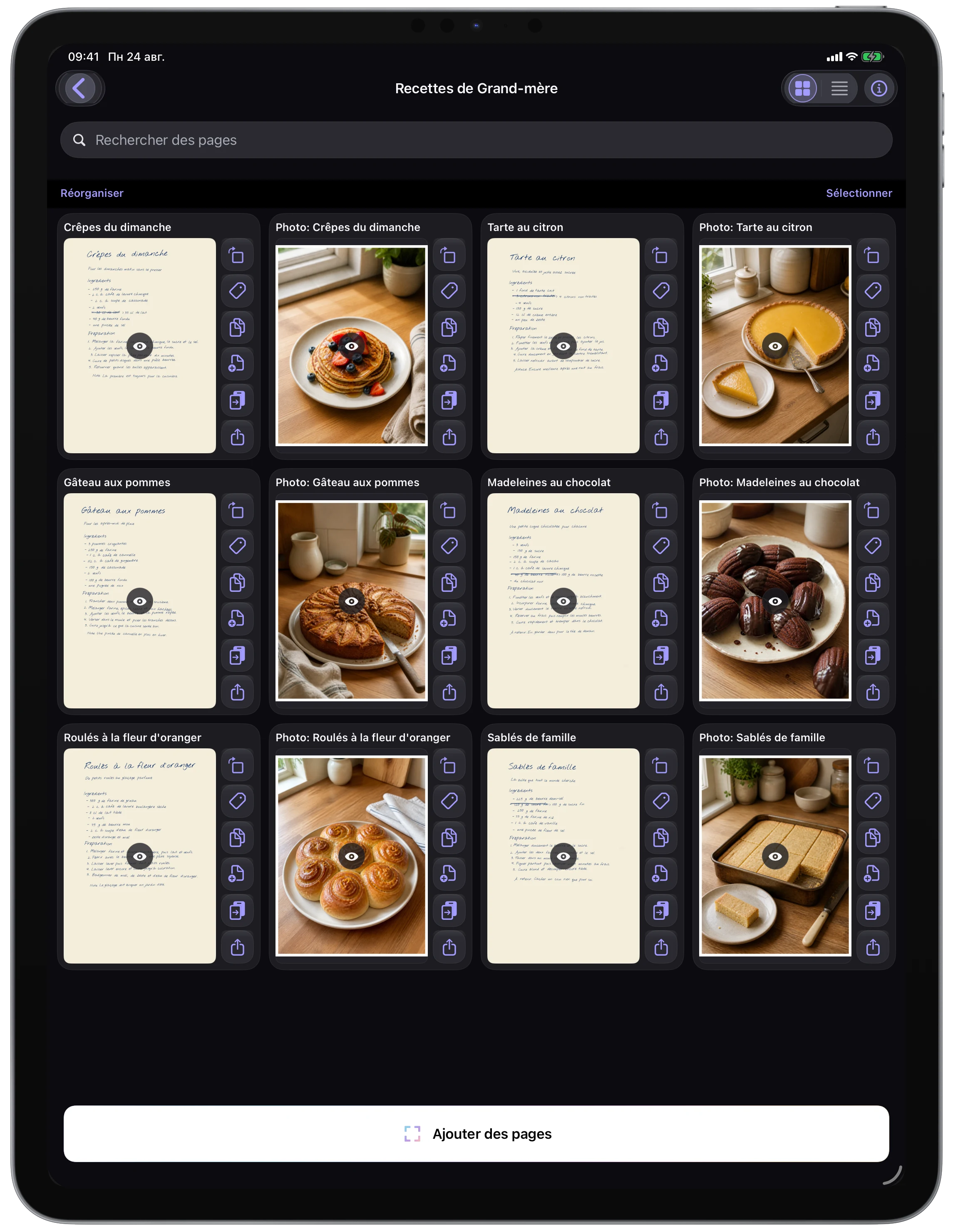 Éditeur PDF multipage sur iPad