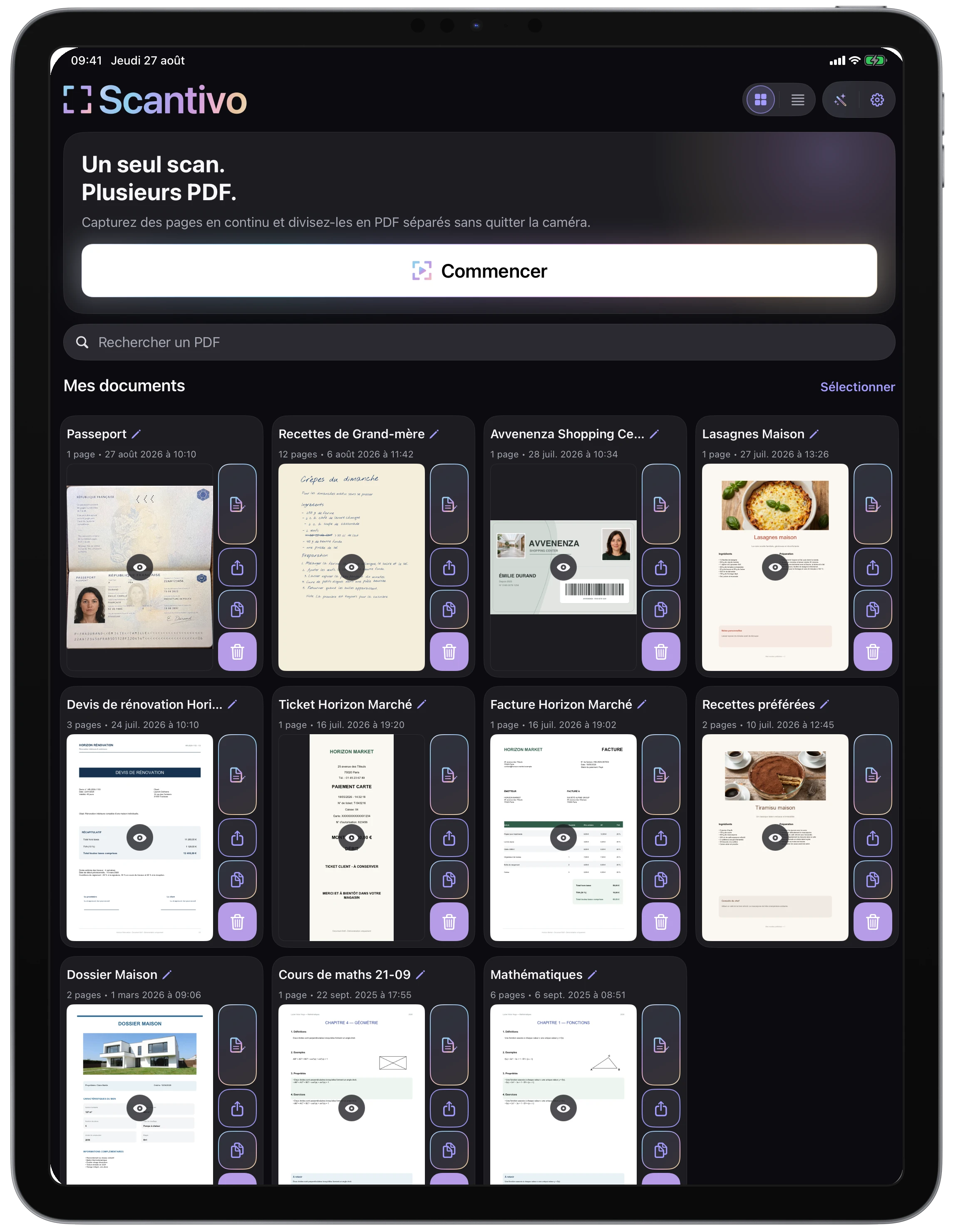 Affichage compact sur iPad